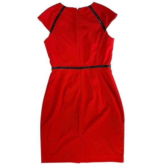 Calvin Klein Red Sheath Dress Women’s 6 - Picture 5 of 8